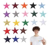 Ceeyoll 68 Stück Patches zum Aufbügeln, Sterne Aufbügelbilder Eisen auf Aufkleber, Bügelflicken für Kleidung, Jacken, Rucksäcke, Hüte