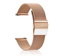 CeiBand Armband für 20MM 22MM Edelstahl Mesh Uhrenarmbänder Ersatz Metall Ersatzarmband, Uhrband mit Schnellverschluss Geeignet für Herren und Damen - Roségold