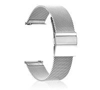 CeiBand Armband für 20MM 22MM Edelstahl Mesh Uhrenarmbänder Ersatz Metall Ersatzarmband, Uhrband mit Schnellverschluss Geeignet für Herren und Damen - Silber