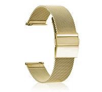 CeiBand Armband für 22MM 20MM Edelstahl Mesh Uhrenarmbänder Ersatz Metall Ersatzarmband, Uhrband mit Schnellverschluss Geeignet für Herren und Damen - Gold