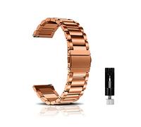 CeiBand Armband für18MM 20MM 22MM, Metall Uhrenarmbänder, Unisex Edelstahl Uhrband Geeignet für Herren und Damen - Roségold