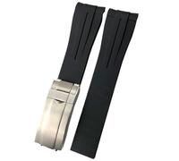 CEKGDB Silikon-Uhrenarmband mit gebogenem Ende, 20 mm, 21 mm, geeignet für Rolex Submariner GMT Daytona Deep Sea Dweller Explorer 2, 20mm gold buckle, Azetat, Kein Edelstein