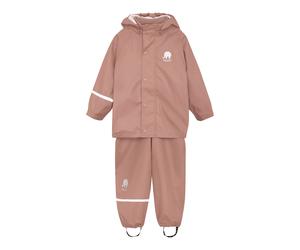 CeLaVi 2-tlg. Set Regenjacke und Regenhose 80 altrosa
