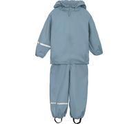 Celavi Unisex Kids Basic Recycle PU Rainwear Set, Smoke Blue, 80