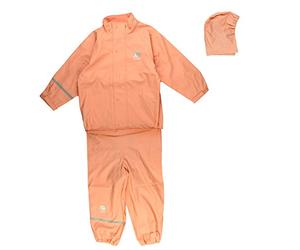 CELAVI Unisex Baby Basic Rainwear Set-solid PU Regenanzug, Pink, 80