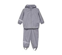 CeLaVi Unisex Kids Basic Recycle PU Rainwear Set, Gull, 90