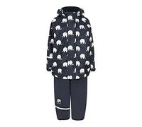 CELAVI Unisex Kinder Rainwear Set Elephant AOP-PU Apparel, Dark Navy, 100