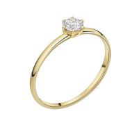 Fingerring CELESTA "375/- Gelbgold Zirkonia" Gr. 54, gelb, Fingerringe, Damen, 054 (17,2), Gold, Fingerring (28301069-54) gelb