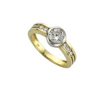 Celesta Gold 375/- Gelbgold 2farbig Zirkonia Ring 41679080063070