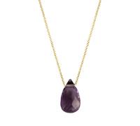 Kette mit Anhänger CELESTA "375 Gelbgold Amethyst", gelb, Halsketten, Damen, 42+3cm, Gold, L: 45 B: 6mm, glänzend, B:6mm (92125736-0) gelb