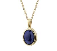 Celesta Anhänger mit Kette 375 Gelbgold Lapis 375/- Gold Lapislazuli blau gelb vergoldet Damen