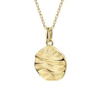 Celesta Anhänger mit Kette 375 Gelbgold Struktur 375/- Gold ohne gelb vergoldet Damen