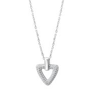 Kette mit Anhänger CELESTA, silber (silbergrau), Halsketten, Damen, 42+3cm, Silber 925 (Sterlingsilber), L: 45 B: 16mm, glänzend, B:16mm (21918151-0) silbergrau