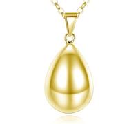 CELESTA Engelsanrufer Klangkugel Kette, Vergoldet Bola Anhänger Wassertropfen Kette Glücksbringer Schwangere, Mommy to be Schmuck, Schwangerschaft Geschenk für Geschwister