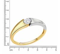 Celesta Gold 375/- Gelbgold 2farbig Zirkonia Ring 41679108407390