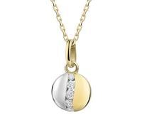 Celesta Gold Damen Anhänger mit Kette 375 Gelbgold Zirkonia 375/- Gold 42cm Glänzend Zirkonia gelb 500341721-2