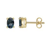 Paar Ohrstecker CELESTA, gelb, blau, Ohrringe, Damen, one-size, Gold (76636607-0) gelb, blau