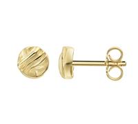 Celesta Gold Damen Ohrstecker 375 Gelbgold Struktur 375/- Gold 0,6cm Mattiert ohne gelb 371320927-2