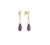 Paar Ohrhänger CELESTA "375 Gelbgold Amethyst" Ohrringe Gr. ONE-SIZE, Gold, gelb (gelb, lila) Damen Ohrhänger (69902800-0)