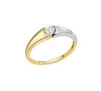 Celesta Gold Ring 375/- Gold Zirkonia Weiß Glänzend (Größe: 058 (18,5))