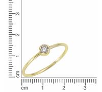 CELESTA Fingerring, Ring 375/- Gelbgold Zirkonia weiß