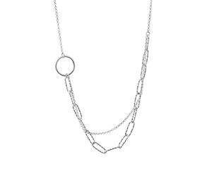 Celesta Halskette 925 Silber diamantiert 925/- Sterling 41,0+2,5cm Damen