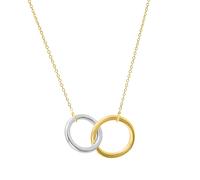 Collierkettchen CELESTA "925 Sterling Silber zweifarbig", bunt (mehrfarbig), Halsketten, Damen, 42+3cm, Silber 925 (Sterlingsilber), L: 45 B: 5mm, glänzend, B:5mm (43248431-0) mehrfarbig