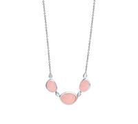 Celesta Halskette 925/- Sterling Silber Rosenquarz rosa 42+3cm Damen