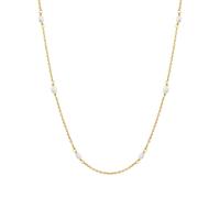 Celesta Kette 925/- Sterling Silber Perle gelb vergoldet Damen
