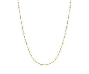 Celesta Kette 925/- Sterling Silber Perle gelb vergoldet Damen