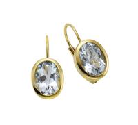 Celesta Ohrring 375/- Gold Blautopas beh. blau gelb vergoldet Damen