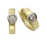 Celesta Ohrring 375/- Gold Zirkonia weiß gelb vergoldet Damen