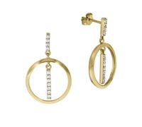 Celesta Ohrring 375/- Gold Zirkonia weiß gelb vergoldet Damen