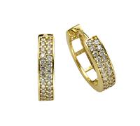 Celesta Ohrring 375/- Gold Zirkonia weiß gelb vergoldet Damen