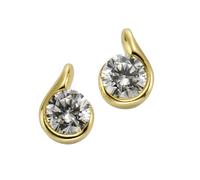 Celesta Ohrring 375/- Gold Zirkonia weiß gelb vergoldet Damen