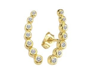 Celesta Ohrring 375/- Gold Zirkonia weiß gelb vergoldet Damen