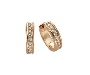 Celesta Ohrring 925/- Sterling Silber Zirkonia weiß Rosé vergoldet Damen