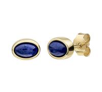 Celesta Ohrstecker 375 Gelbgold Lapis 375/- Gold Lapislazuli blau gelb vergoldet Damen