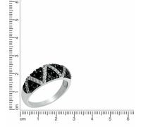 Fingerring CELESTA "925 Sterling Silber rhodiniert" Gr. 17, silber (silbergrau), Fingerringe, Damen, 054 (17,2), Silber 925 (Sterlingsilber), Fingerring (41774007-17) silbergrau
