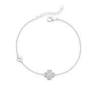 Celesta Silber Damen Armband 925 Silber rhodiniert Zirkonia 925/- Sterling Silber 17,5cm Glänzend Zirkonia weiß 475260035T