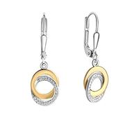 Celesta Silber Ohrring 925/- Sterling Silber Zirkonia Weiß 1,8Cm Bicolor