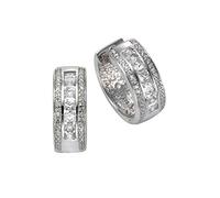 Celesta Ohrring 925/- Sterling Silber Zirkonia weiß 0,195 Silbergrau Damen