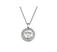 Kette mit Anhänger CELESTA "Silber 925 rhodiniert 36/40cm lang mit Engel-Motiv", silber (silbergrau), Halsketten, Damen, 36cm, Silber 925 (Sterlingsilber), L: 36 B: 13mm, glänzend, B:13mm (702098-0) s