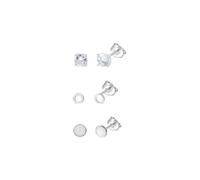 Celesta Silber Ohrstecker Set 925 Sterling Silber rhodiniert Zirkonia Einheitsgröße