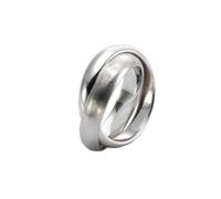 Celesta Silber Ring 925 Sterling Silber zweireihig Q