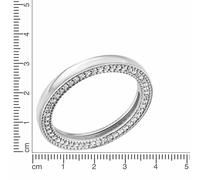 Fingerring CELESTA "925 Silber mit weißen Zirkoniasteinen" Fingerringe Gr. 054 (17,2), Silber 925 (Sterlingsilber), silberfarben (silbergrau, weiß) Damen Fingerringe (19023768-17)