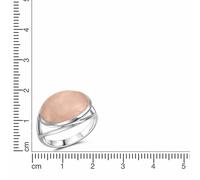 Fingerring CELESTA "925 Silber rhodiniert Rosenquarz" Fingerringe Gr. 054 (17,2), Silber 925 (Sterlingsilber), silberfarben (silbergrau, rosa) Damen Fingerringe (83927946-54)