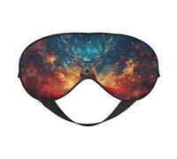 Celestial Stag Cosmic Glow Schlafmaske, Augenmasken für Schlaf, doppelseitig, Schlafmasken für Damen und Herren, Verdunkelung, Augenabdeckungen zum Schlafen, Reisen