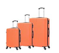 CELIMS - Hartschalen-Kofferset 3-teilig | Handgepäck-Koffer + Mittlerer Koffer + Großer Koffer | 55cm + 65cm + 75cm | Kofferset 3-teilig | Orange