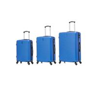 CELIMS - Hartschalen-Kofferset 3-teilig | Handgepäck + Mittlerer + Großer | 55cm + 65cm + 75cm | Kofferset 3-teilig | Blau
